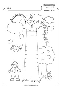 Rebrík - grafomotorika - pracovné listy pre deti