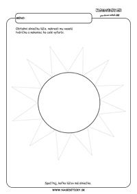 Slnko - grafomotorika - pracovné listy pre deti