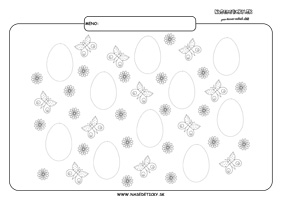 Vajíčka - Veľká noc - grafomotorika - pracovné listy pre deti