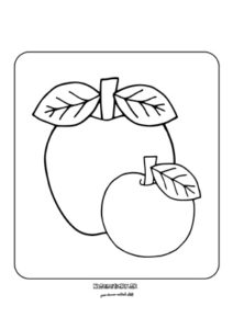 Jablko - omaľovánka