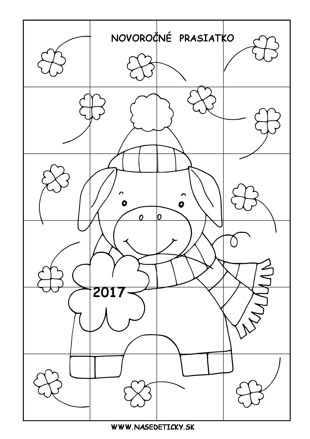 Puzzle - novoročné prasiatko