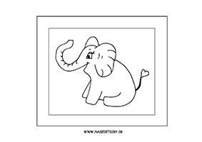 Slon - omaľovánka