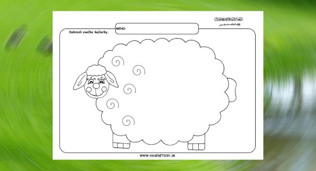Grafomotorika. Kreslíme ovečke kučierky.