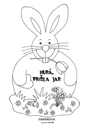 Jarný obrázok pre deti - zajačik