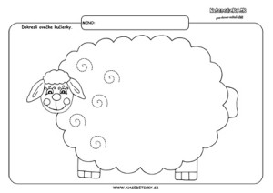 Grafomotorika. Kreslíme ovečke kučierky.
