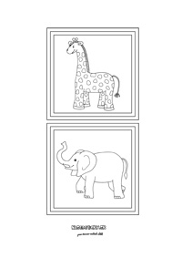 Leporelo exotické zvieratká - žirafa, slon