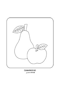 Jablko a hruška - obrázok na sklo