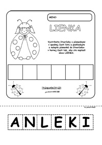 Lienka - písmenká