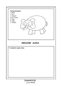 Slon - ako nakresliť slona