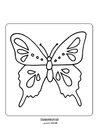 Motýľ - omaľovánka