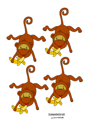 Opica pre deti na zavesenie
