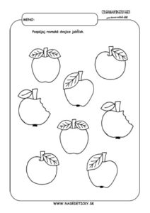 Jablko - pracovný list pre deti
