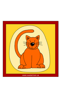 Mačka - farebný obrázok pre deti