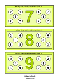 Čísla - pracovné listy pre deti