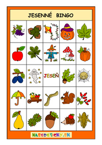 Jesenné bingo pre deti