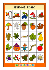 Jesenné bingo pre deti