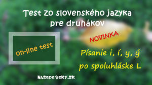 Online test pre druhákov - slovenský jazyk