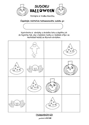 Sudoku pre deti - Halloween