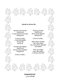 Narodil sa Kristus Pán - slová - vianočná pieseň