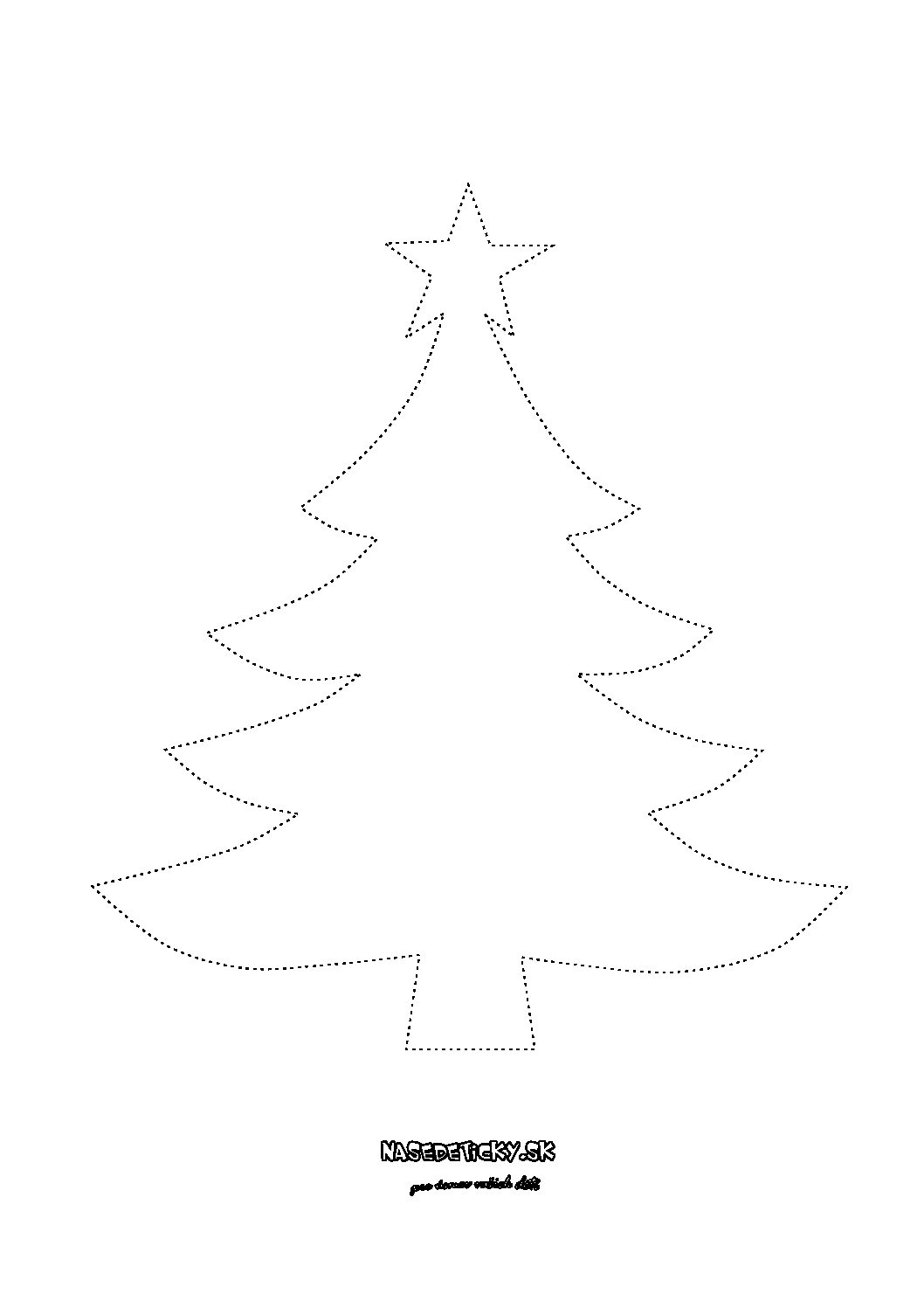 Stromček - predloha, maketa - Vianoce