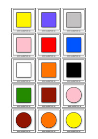 Pexeso - geometrické tvary a farby