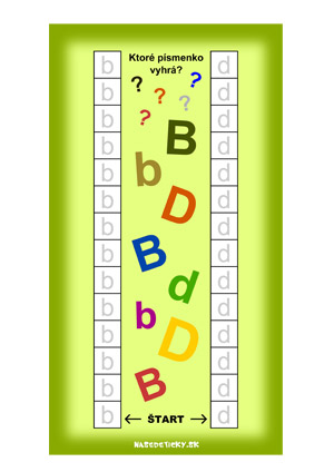 Rozlišujeme písmenká b a d