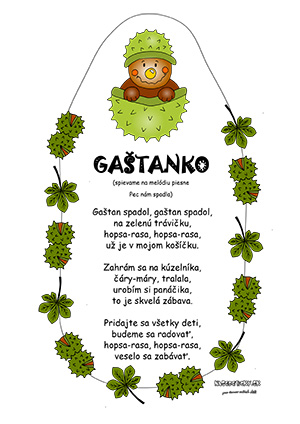 Jesenná pieseň pre deti - Gaštanko